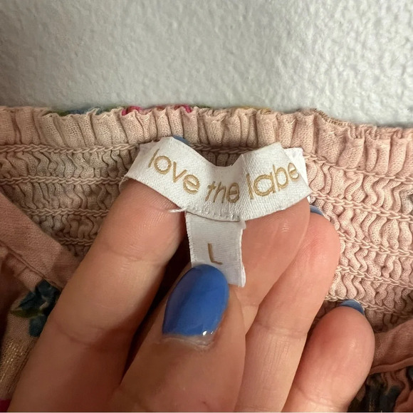 Love The Label Rosette Babydoll Top Floral Puff Sleeve L - Picture 6 of 8